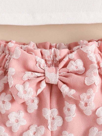 Children's Asymmetrical Neck Top and Shorts Set