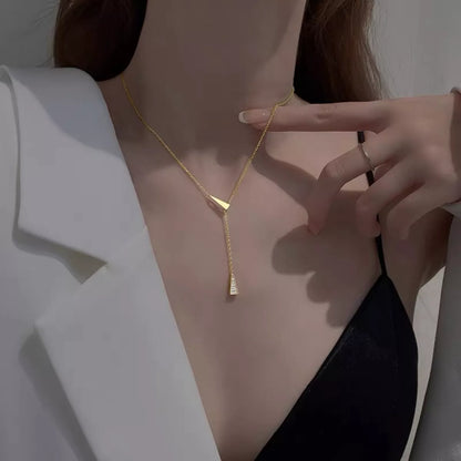 Triangle Pendant Y Necklace