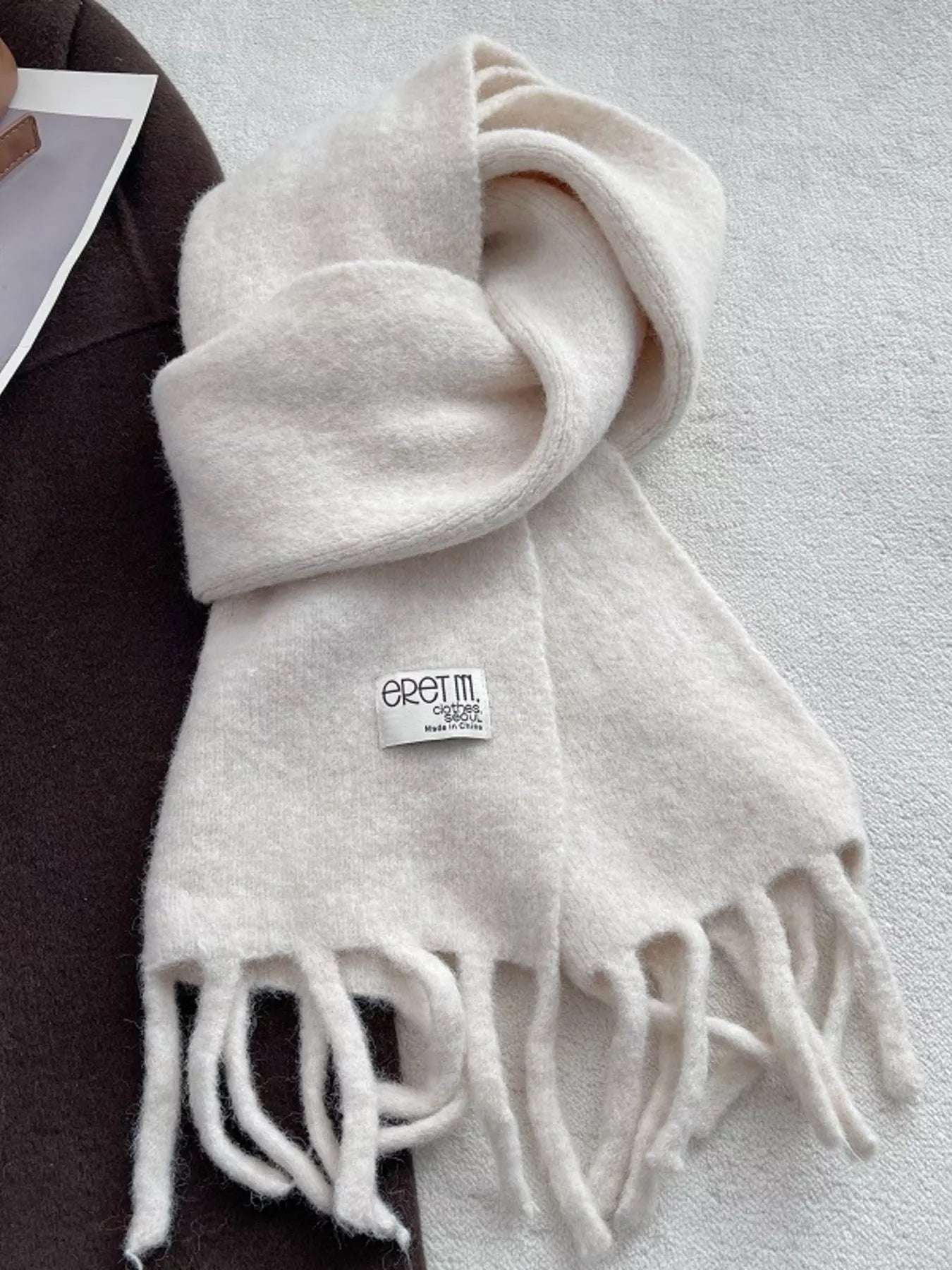 Fringe Solid Color Scarf