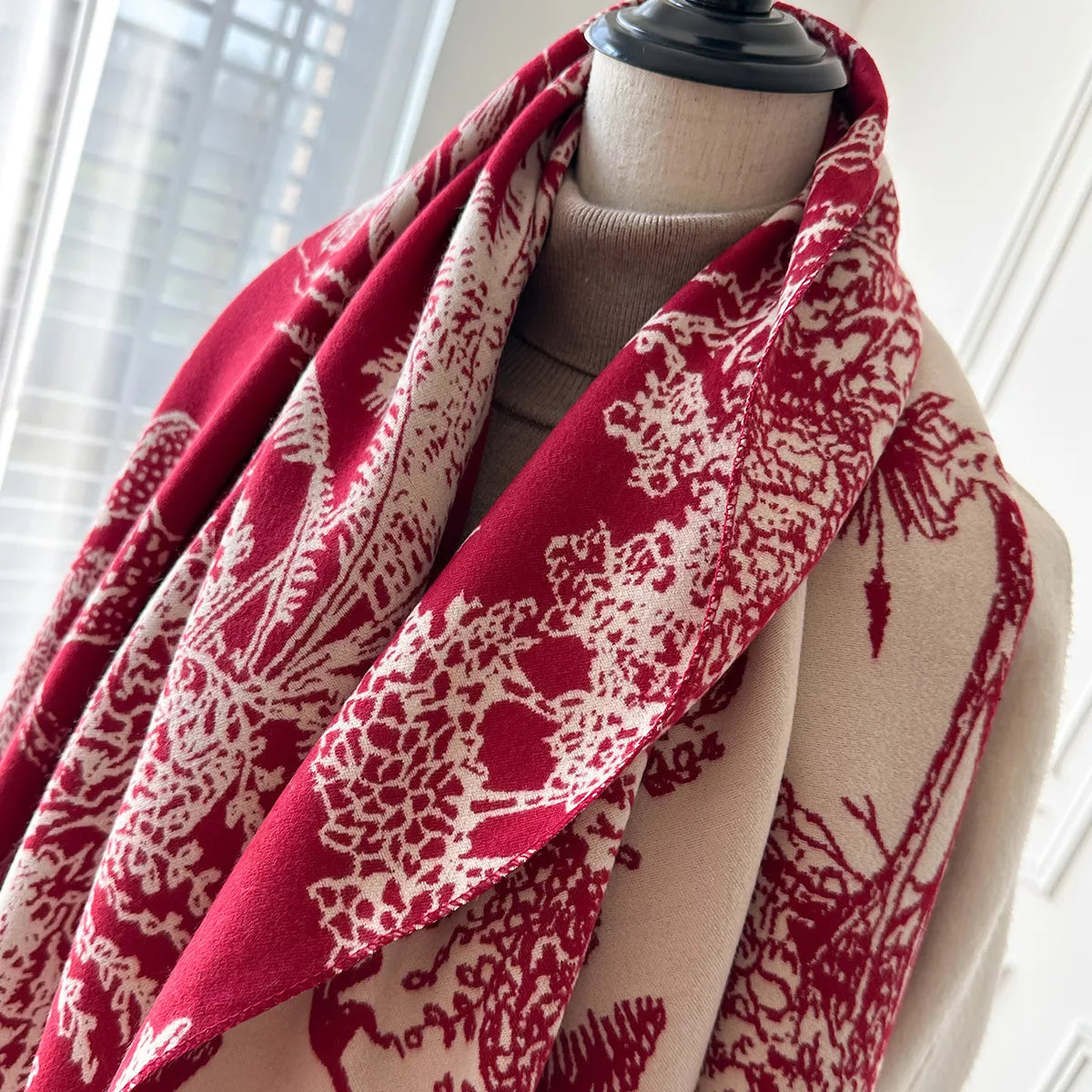 Raw Hem Winter Scarf