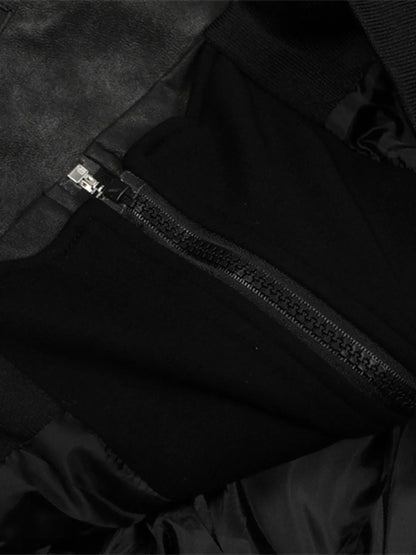 Men's Drawstring Washed Zip Up Hooded Jacket