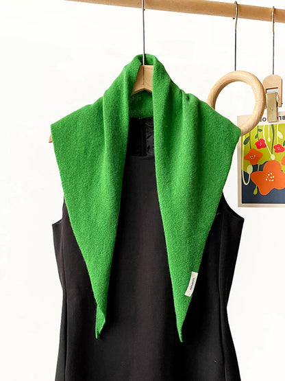 Solid Color Knit Scarf