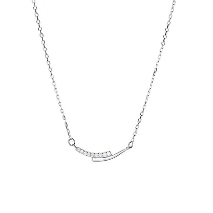 925 Sterling Silver Rhinestone Necklace