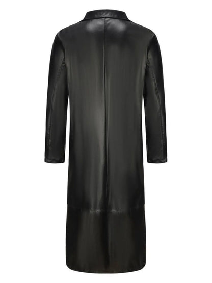 Men's Full Size Button Up Long Sleeve Longline Jacket Plus Size