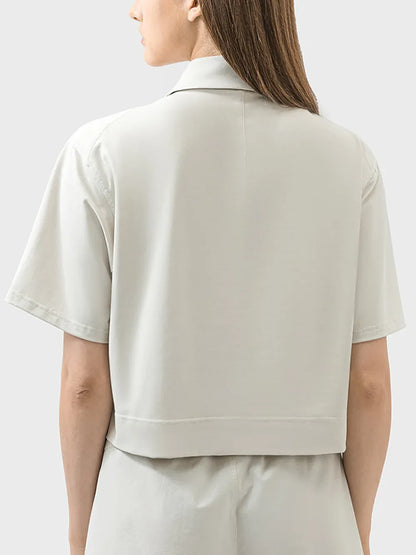 Millennia Half Button Short Sleeve Active T-Shirt