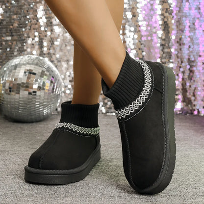 Round Toe Platform Boots