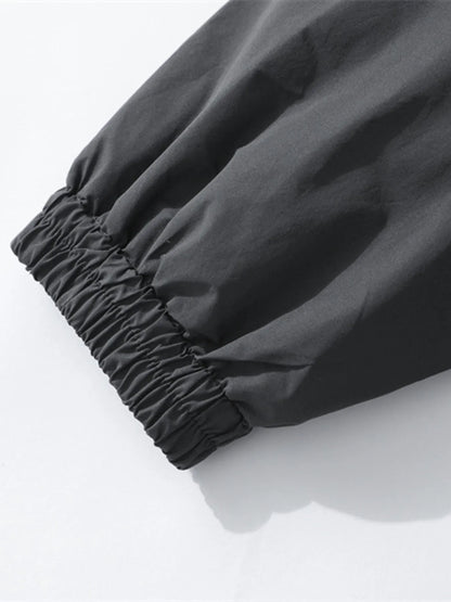 Men's Drawstring Long Sleeve Hooded Jacket