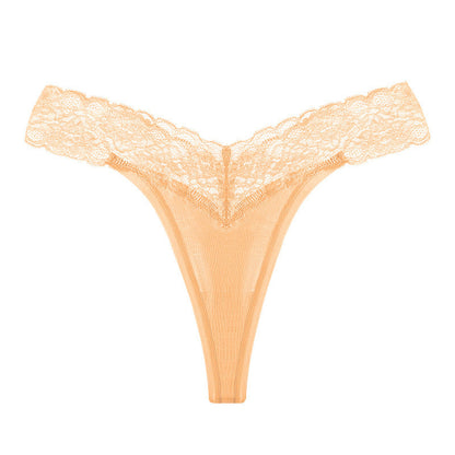 Women's Low Rise Lace Hip Leak Thong Panties