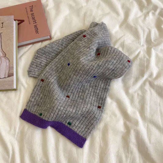 Colorful Dot Knitted Scarf