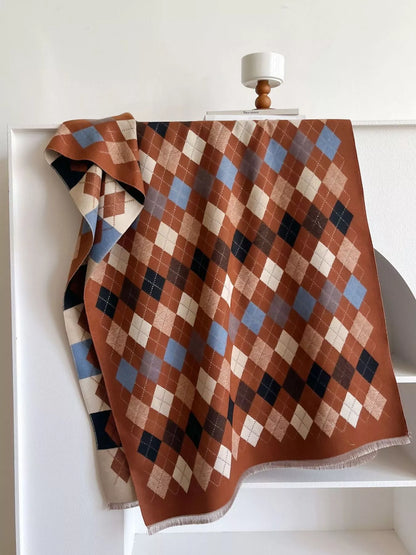 Diamond Pattern Warm Scarf