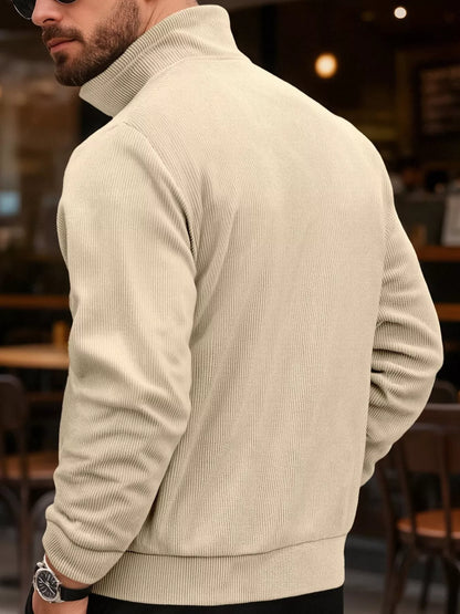Men's Full Size Casual Corduroy Button-Down Jacket Plus Size