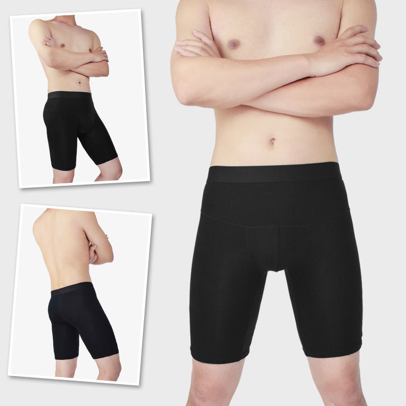 Breathable Anti-roll Hem Boxer Briefs