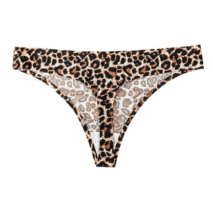 Printed Breathable One Piece Low Waist Thong Women