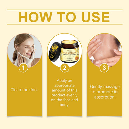 South Moon Bee Venom Skin Moisturizer, Gentle Moisturizing Creamy Moisturizing Skin Daily Care Cream