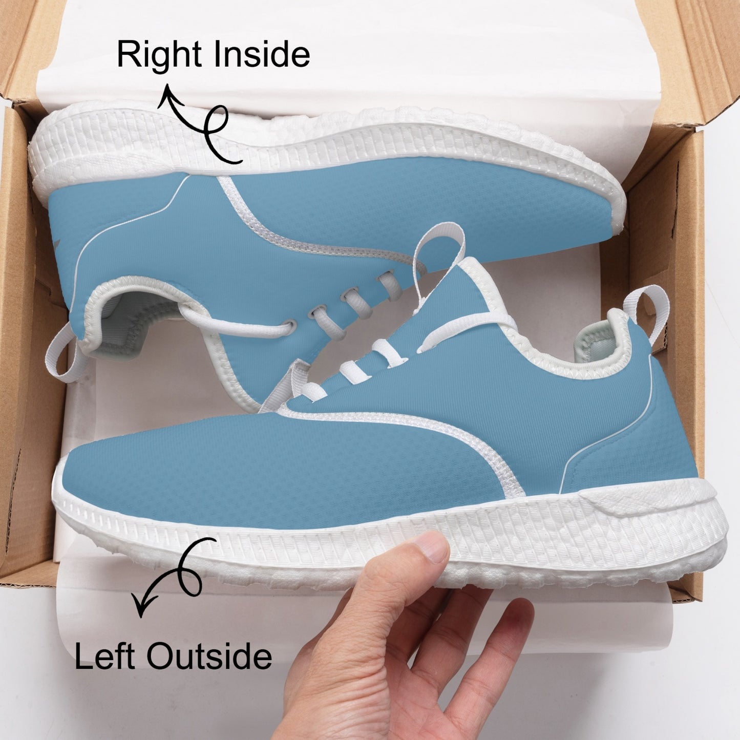 SHO-011BLU-24  Casual Mesh Sports Sneakers