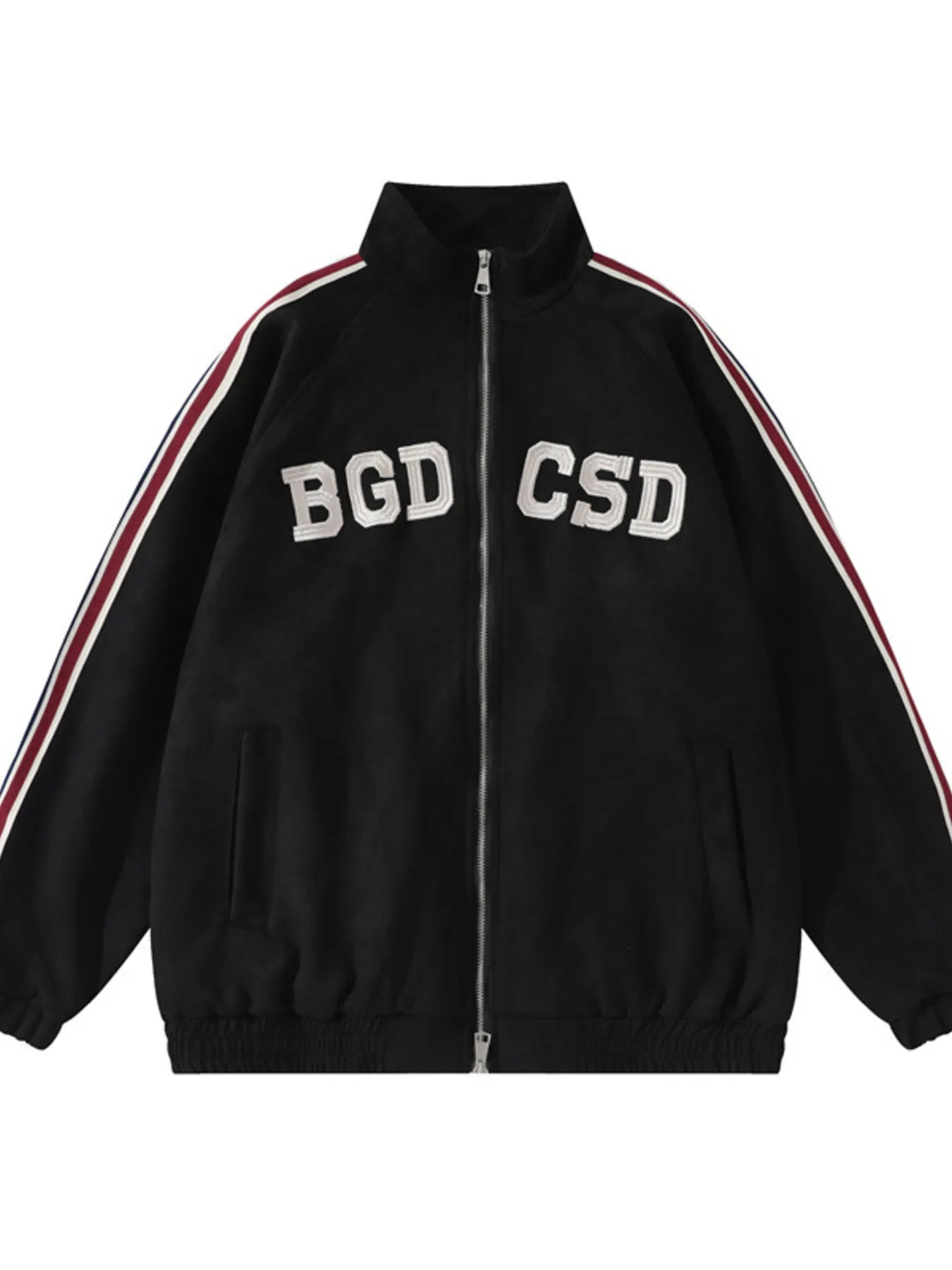 Men's Letter Zip Up Long Sleeve Hoodie