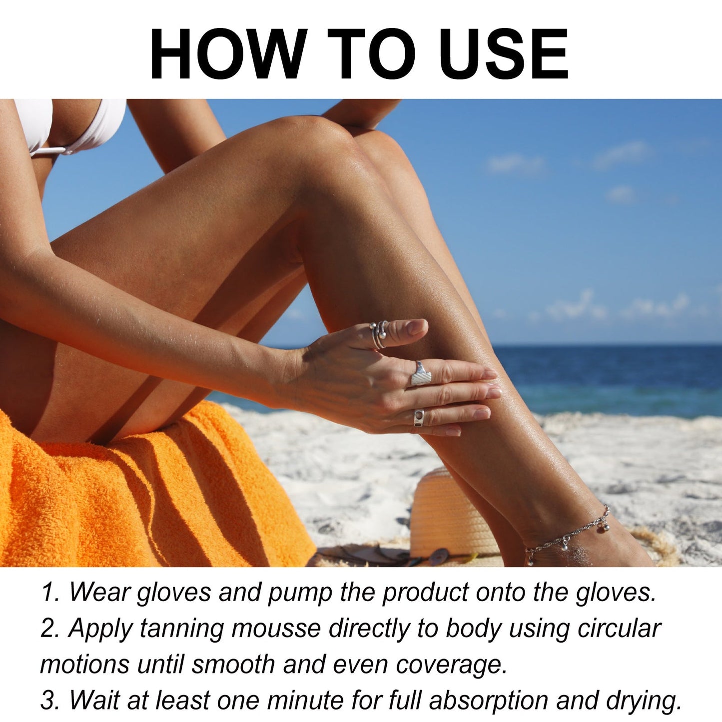 OceAura Self Tanning Mousse, Body Black Wheat Skin Hydrating Deep Moisturizing After Sun Repair Cream
