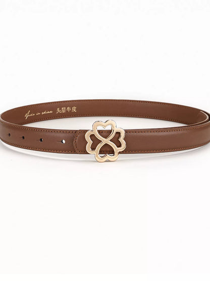 Clover Buckle Adjustable Belt
