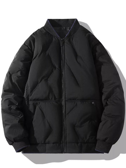 Men's Plus Size Padded Zip Up Bomber Jacket