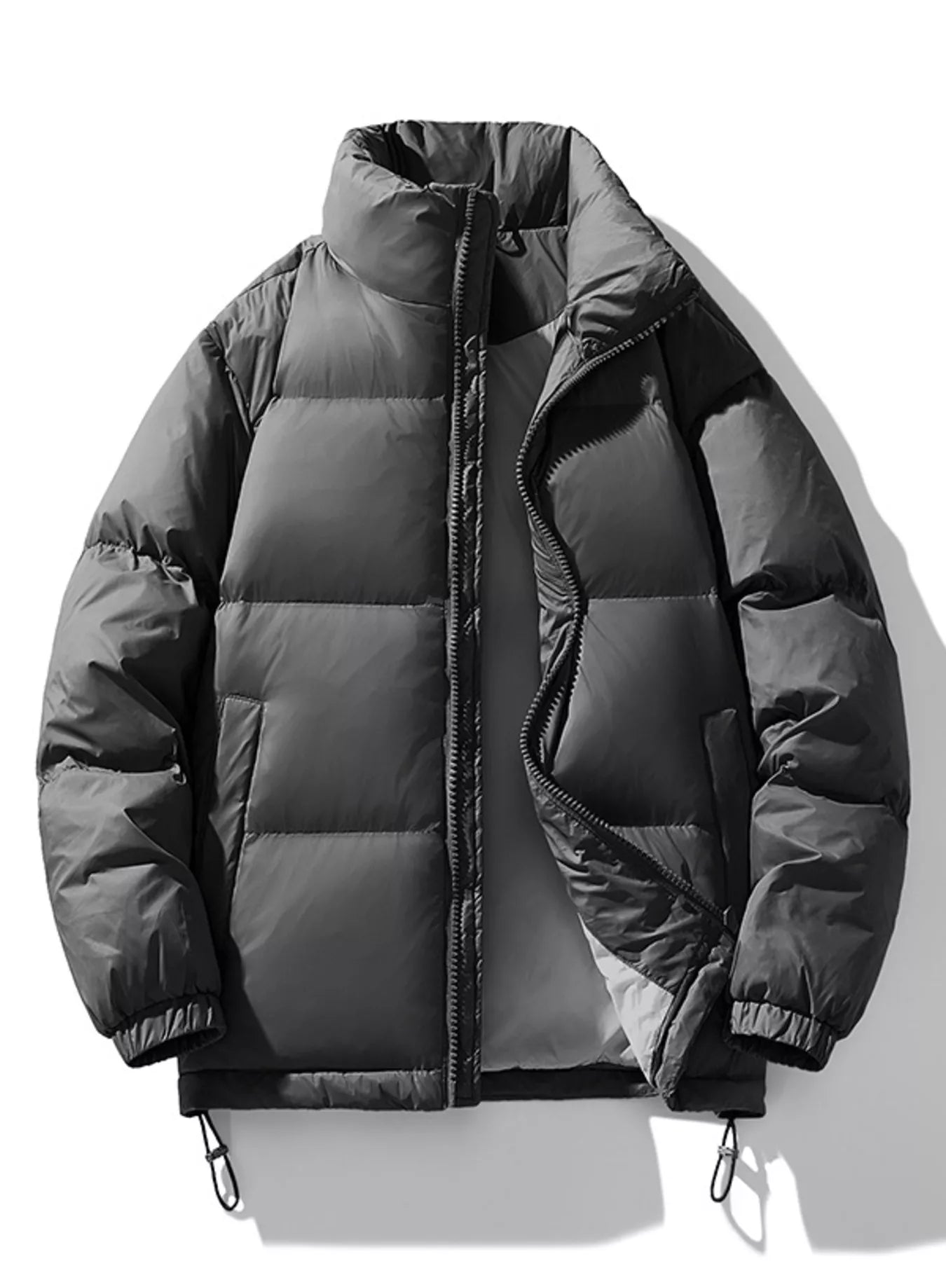 Men's Plus Size Zip Up Winter Puffer Jacket