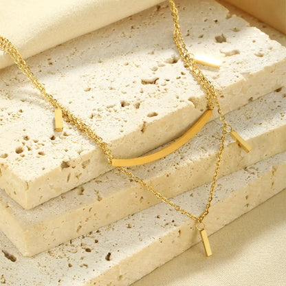 18K Gold-Plated Double Layered Necklace