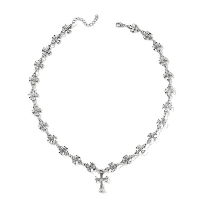 Cross Pendant Alloy Necklace
