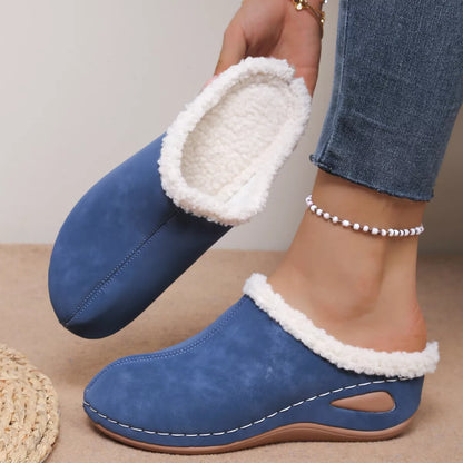 Plush Lined Wedge Slip-Ons