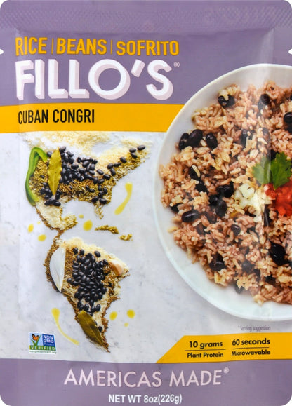 Fillo's, Cuban Congri Rice & Beans, Pack of 6, 8 Oz