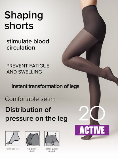 Tights Conte Active 20 Den - Support & Compression