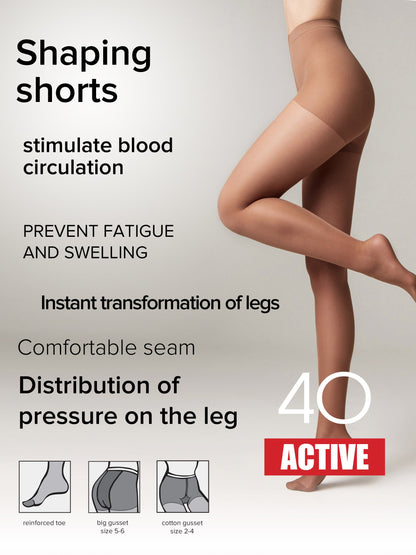 Tights Conte Active 40 Den - Support & Compression