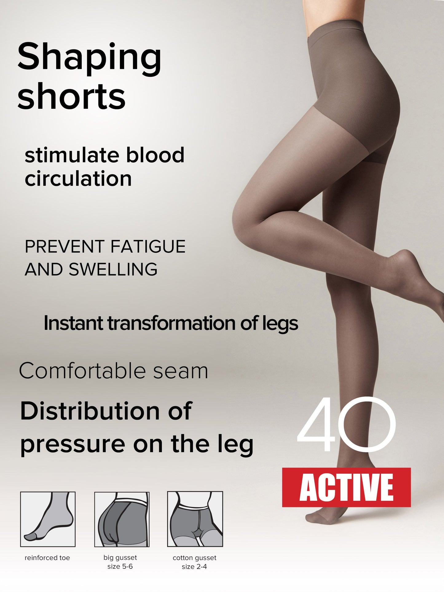 Tights Conte Active 40 Den - Support & Compression