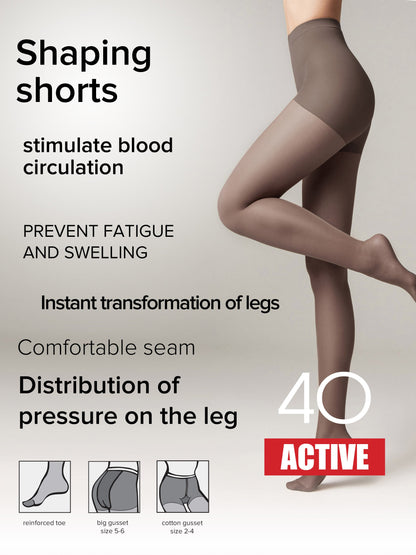 Tights Conte Active 40 Den - Support & Compression