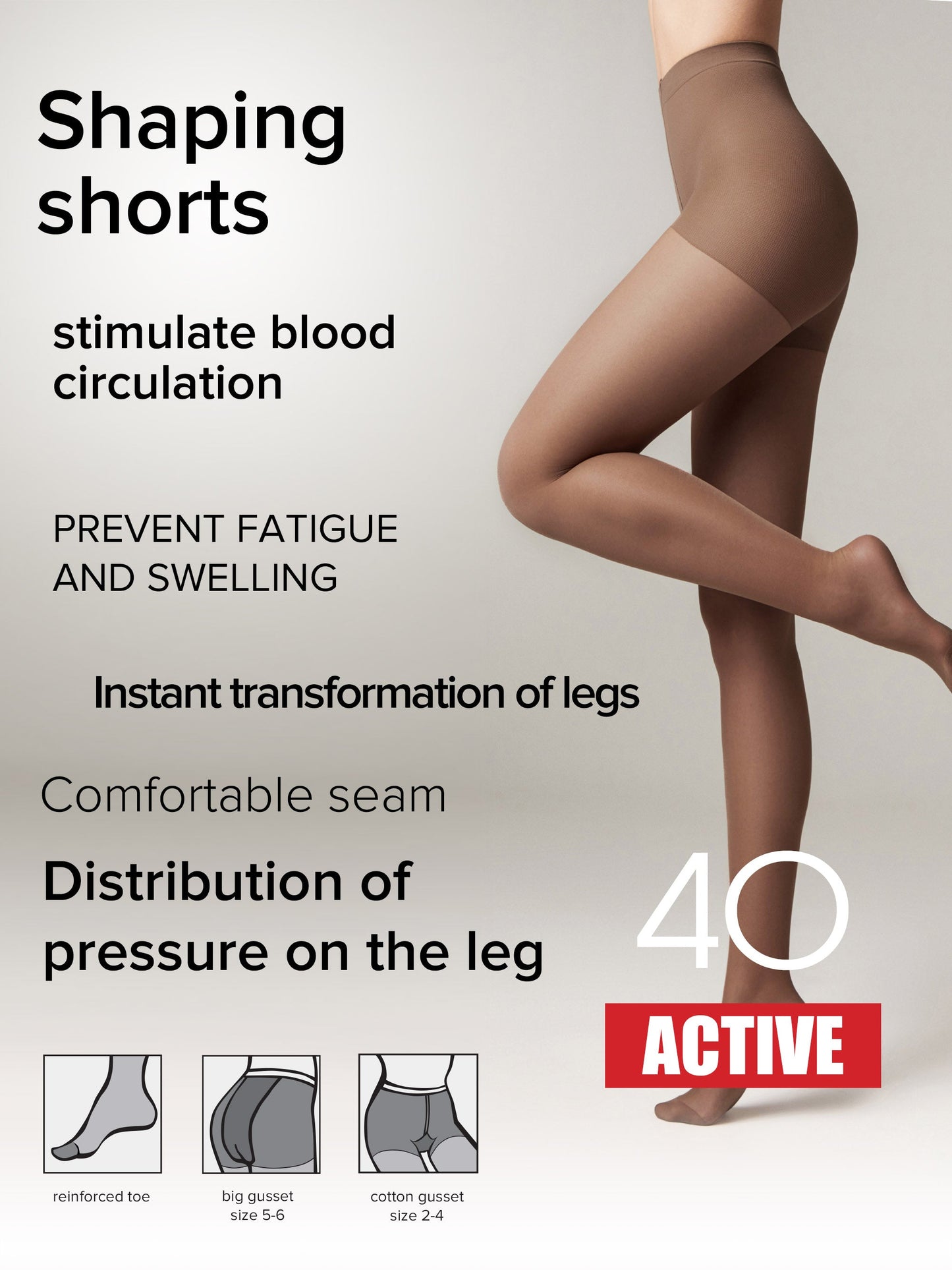 Tights Conte Active 40 Den - Support & Compression