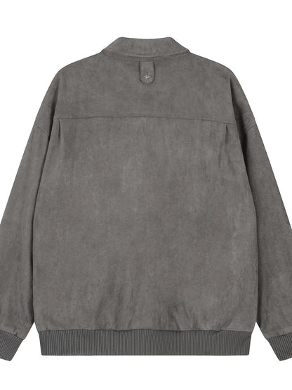 Men's Collared Neck Long Sleeve Jacket