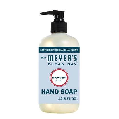 Mrs. Meyer's Clean Day Liquid Hand/Sponge Soap, Snow Drop Scent, 12.5 Fl Oz (Pack of 6)