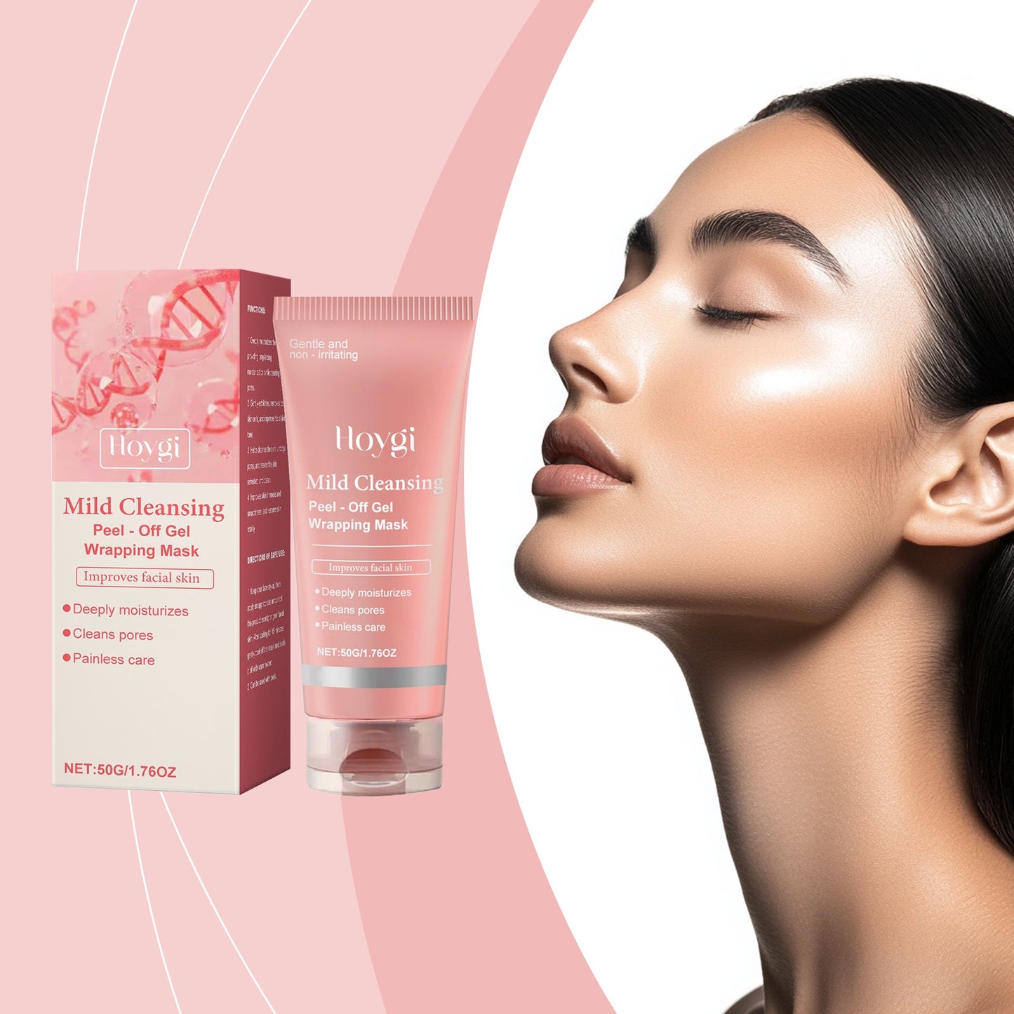 Hoygi Moisturizing Nourishing Peel-Off Mask, Moderate Water Embellish Smooth Firming Skin As Soft Facial Skin Mask