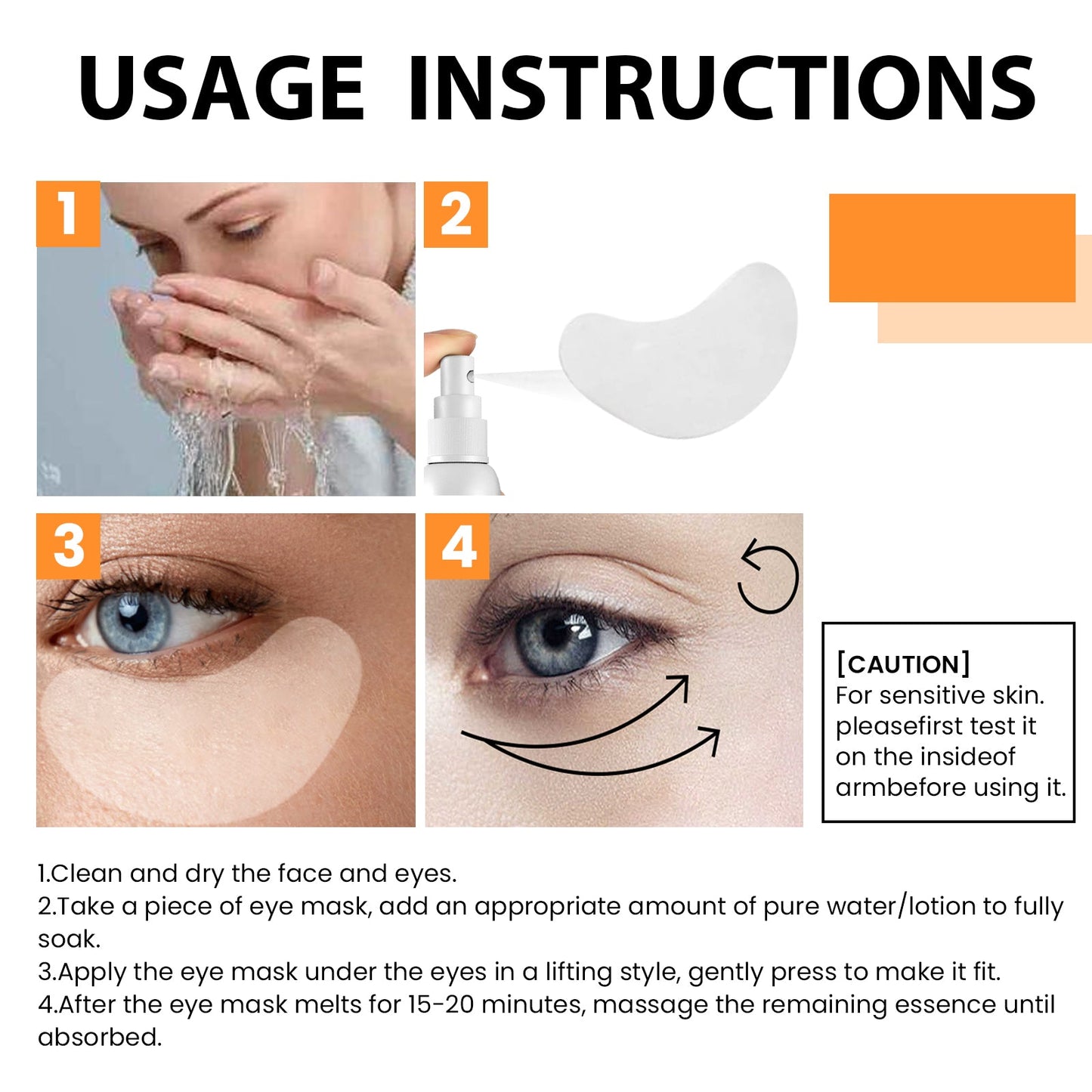 Jaysuing Collagen Soluble Film, Eyes Forehead And Cheeks Light Lines Moisturizing And Firming Mask