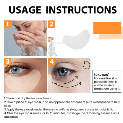 Jaysuing Collagen Soluble Film, Eyes Forehead And Cheeks Light Lines Moisturizing And Firming Mask