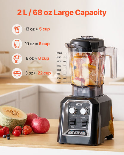 68 Oz 1400W Blender For Smoothies Food Processing Blender For Kitchen