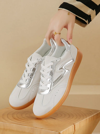 Round Toe Lace Up Sneakers