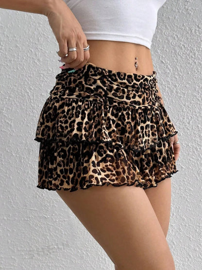 Lace Layered Mini Skirt