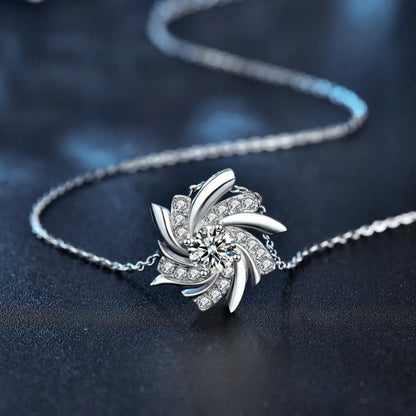 925 Sterling Silver Moissanite Pendant Necklace