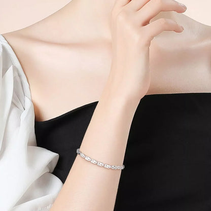 925 Sterling Silver Heart Link Bracelet