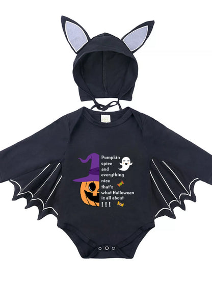 Children's Halloween Bat Bodysuit & Hat Costume Set