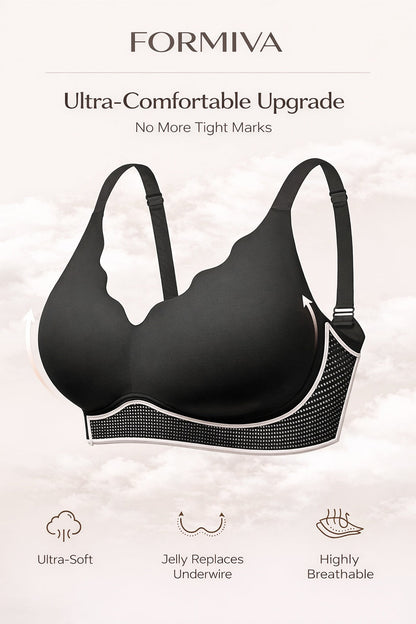 Jelly Bras For Women No Underwire With Support - S-2XL Seamless Bralettes Everyday Comfort Tshirt Padded Bra