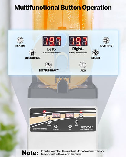 Commercial Slushy Machine 15L Margarita Smoothie Frozen Drink Slushie Maker
