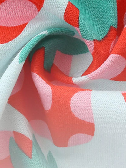 Children's Strawberry Print Casual Dress