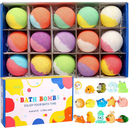 Glow in the Dark Bath Bombs for Kids Doll Shaped Fizzing Bubble Foam Bath Bomb Gift Set