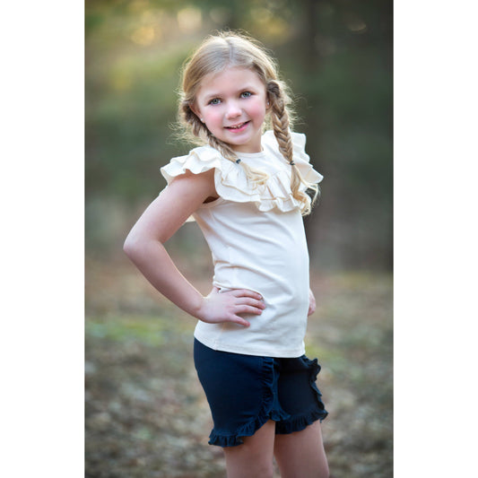 Ruffled Shoulder Tank