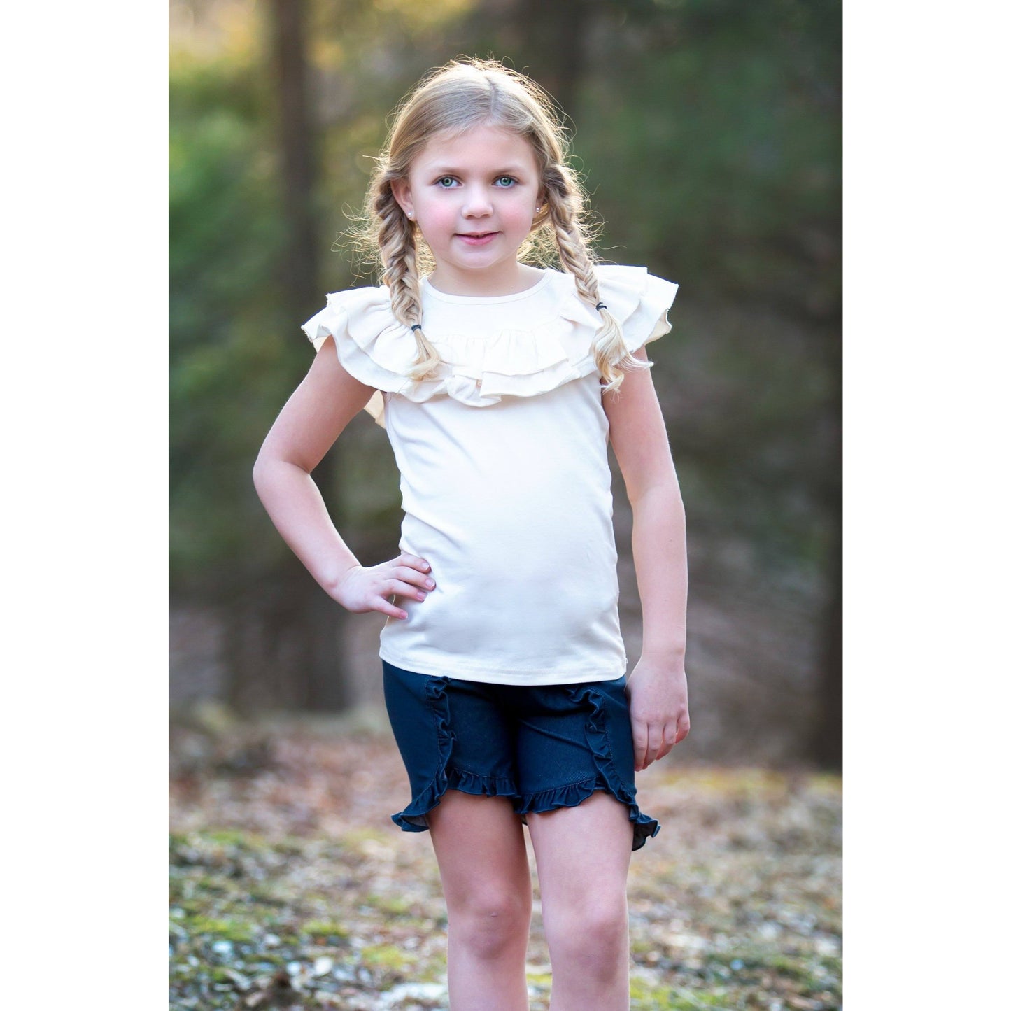 Ruffled Shoulder Tank